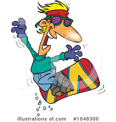 Royalty-Free (RF) Snowboarding Clipart Illustration by toonaday - Stock Sample #1048300