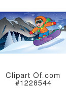 Snowboarding Clipart #1228544 by visekart