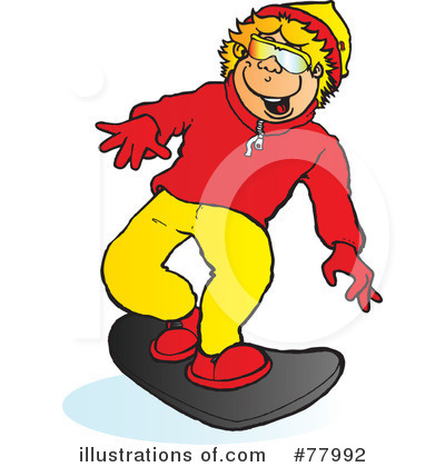 Royalty-Free (RF) Snowboarding Clipart Illustration by Snowy - Stock Sample #77992