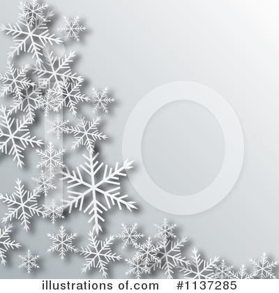 Royalty-Free (RF) Snowflake Background Clipart Illustration by vectorace - Stock Sample #1137285
