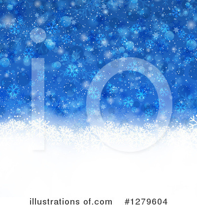 Royalty-Free (RF) Snowflake Background Clipart Illustration by KJ Pargeter - Stock Sample #1279604