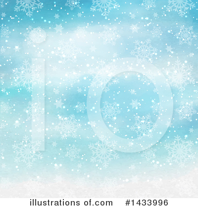 Royalty-Free (RF) Snowflake Background Clipart Illustration by KJ Pargeter - Stock Sample #1433996