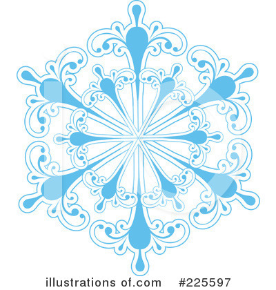 Royalty-Free (RF) Snowflake Clipart Illustration by KJ Pargeter - Stock Sample #225597