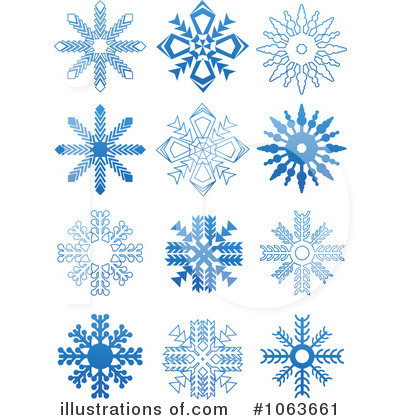 Royalty-Free (RF) Snowflakes Clipart Illustration by Vector Tradition SM - Stock Sample #1063661