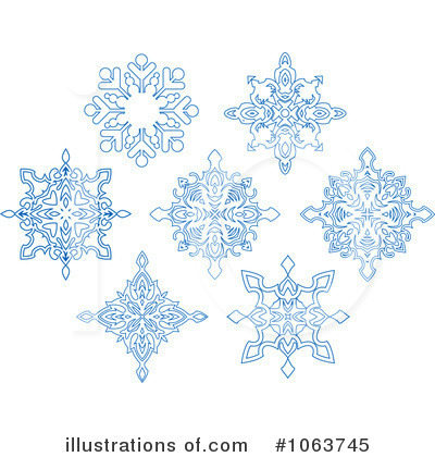 Royalty-Free (RF) Snowflakes Clipart Illustration by Vector Tradition SM - Stock Sample #1063745