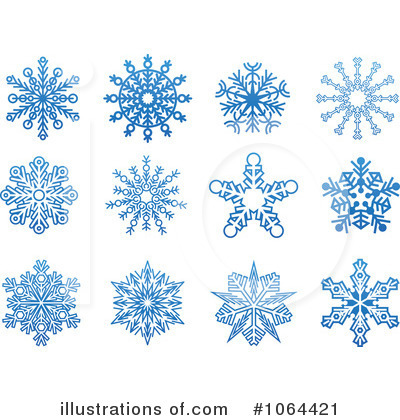 Royalty-Free (RF) Snowflakes Clipart Illustration by Vector Tradition SM - Stock Sample #1064421