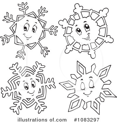 Royalty-Free (RF) Snowflakes Clipart Illustration by visekart - Stock Sample #1083297