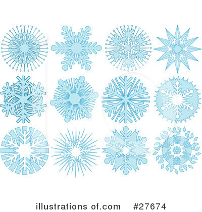 Royalty-Free (RF) Snowflakes Clipart Illustration by KJ Pargeter - Stock Sample #27674