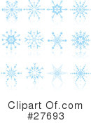 Snowflakes Clipart #27693 by KJ Pargeter