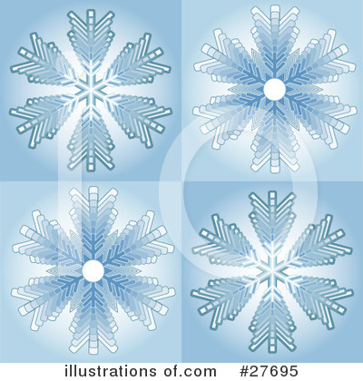 Royalty-Free (RF) Snowflakes Clipart Illustration by KJ Pargeter - Stock Sample #27695