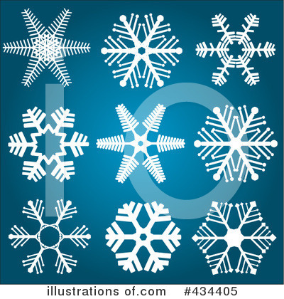 Royalty-Free (RF) Snowflakes Clipart Illustration by KJ Pargeter - Stock Sample #434405