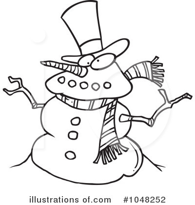 Snowman Clipart #1048252 by toonaday