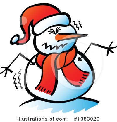 Royalty-Free (RF) Snowman Clipart Illustration by Zooco - Stock Sample #1083020