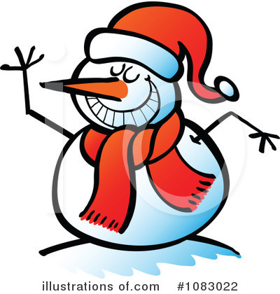 Royalty-Free (RF) Snowman Clipart Illustration by Zooco - Stock Sample #1083022