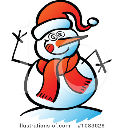 Royalty-Free (RF) Snowman Clipart Illustration by Zooco - Stock Sample #1083026