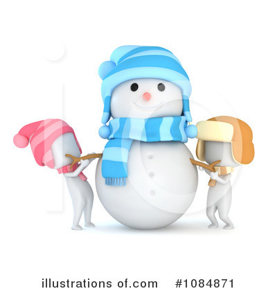 Royalty-Free (RF) Snowman Clipart Illustration by BNP Design Studio - Stock Sample #1084871