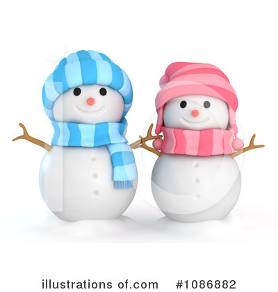 Royalty-Free (RF) Snowman Clipart Illustration by BNP Design Studio - Stock Sample #1086882