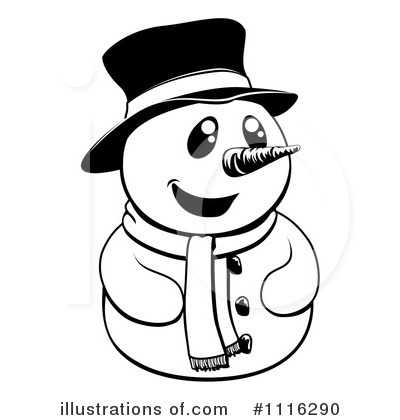 Royalty-Free (RF) Snowman Clipart Illustration by AtStockIllustration - Stock Sample #1116290