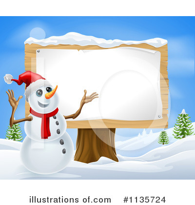 Royalty-Free (RF) Snowman Clipart Illustration by AtStockIllustration - Stock Sample #1135724