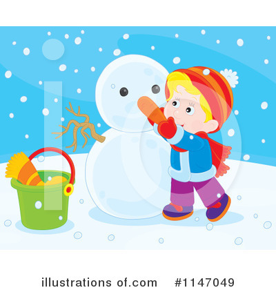 Royalty-Free (RF) Snowman Clipart Illustration by Alex Bannykh - Stock Sample #1147049
