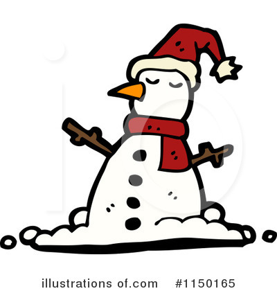 Royalty-Free (RF) Snowman Clipart Illustration by lineartestpilot - Stock Sample #1150165