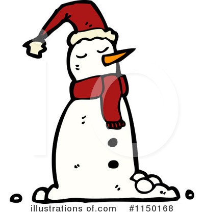 Royalty-Free (RF) Snowman Clipart Illustration by lineartestpilot - Stock Sample #1150168