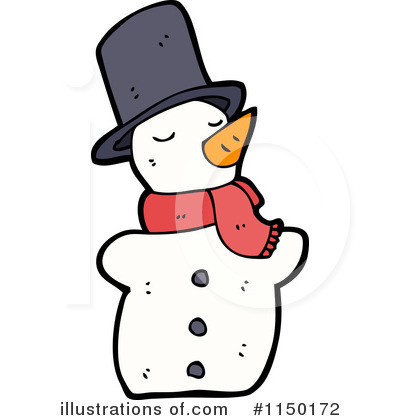 Royalty-Free (RF) Snowman Clipart Illustration by lineartestpilot - Stock Sample #1150172