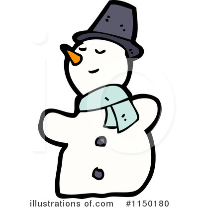 Royalty-Free (RF) Snowman Clipart Illustration by lineartestpilot - Stock Sample #1150180