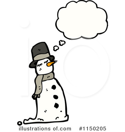 Royalty-Free (RF) Snowman Clipart Illustration by lineartestpilot - Stock Sample #1150205