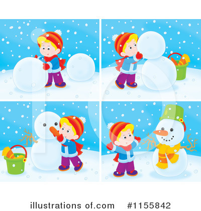 Royalty-Free (RF) Snowman Clipart Illustration by Alex Bannykh - Stock Sample #1155842