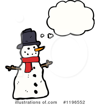 Royalty-Free (RF) Snowman Clipart Illustration by lineartestpilot - Stock Sample #1196552