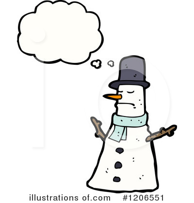 Royalty-Free (RF) Snowman Clipart Illustration by lineartestpilot - Stock Sample #1206551