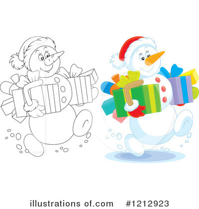 Royalty-Free (RF) Snowman Clipart Illustration by Alex Bannykh - Stock Sample #1212923