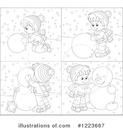 Royalty-Free (RF) Snowman Clipart Illustration by Alex Bannykh - Stock Sample #1223667