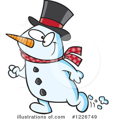 Royalty-Free (RF) Snowman Clipart Illustration by toonaday - Stock Sample #1226749