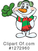 Snowman Clipart #1272960 by Dennis Holmes Designs