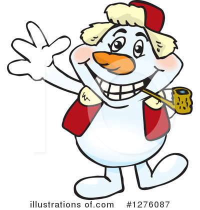 Royalty-Free (RF) Snowman Clipart Illustration by Dennis Holmes Designs - Stock Sample #1276087