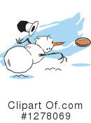 Snowman Clipart #1278069 by Johnny Sajem
