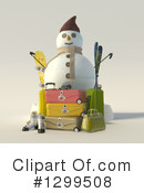 Snowman Clipart #1299508 by Frank Boston