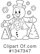 Snowman Clipart #1347347 by visekart