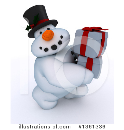Royalty-Free (RF) Snowman Clipart Illustration by KJ Pargeter - Stock Sample #1361336