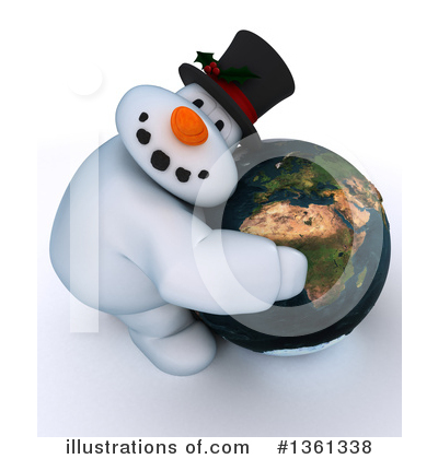 Royalty-Free (RF) Snowman Clipart Illustration by KJ Pargeter - Stock Sample #1361338