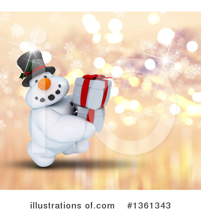 Royalty-Free (RF) Snowman Clipart Illustration by KJ Pargeter - Stock Sample #1361343