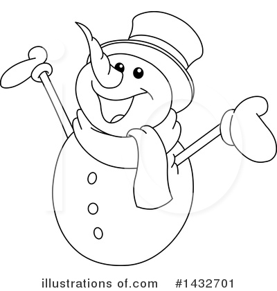 Royalty-Free (RF) Snowman Clipart Illustration by yayayoyo - Stock Sample #1432701