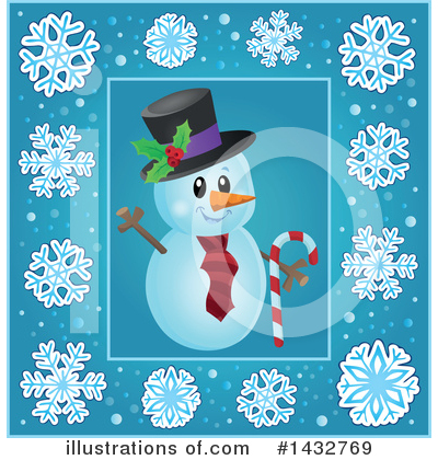 Royalty-Free (RF) Snowman Clipart Illustration by visekart - Stock Sample #1432769