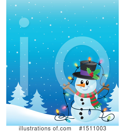 Royalty-Free (RF) Snowman Clipart Illustration by visekart - Stock Sample #1511003