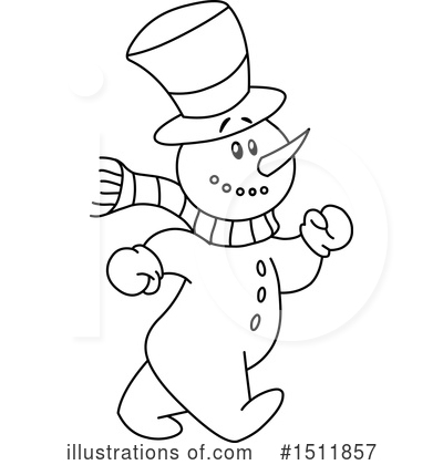 Royalty-Free (RF) Snowman Clipart Illustration by yayayoyo - Stock Sample #1511857
