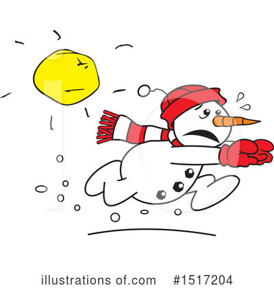 Royalty-Free (RF) Snowman Clipart Illustration by Johnny Sajem - Stock Sample #1517204
