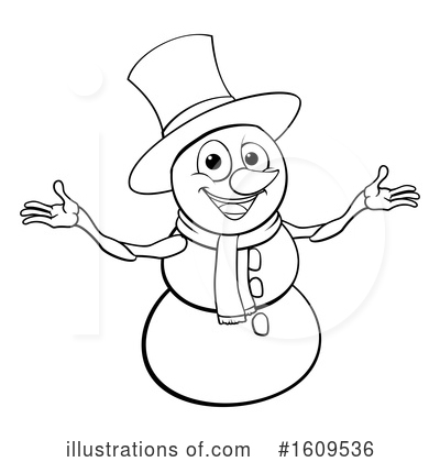 Royalty-Free (RF) Snowman Clipart Illustration by AtStockIllustration - Stock Sample #1609536