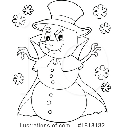 Royalty-Free (RF) Snowman Clipart Illustration by visekart - Stock Sample #1618132